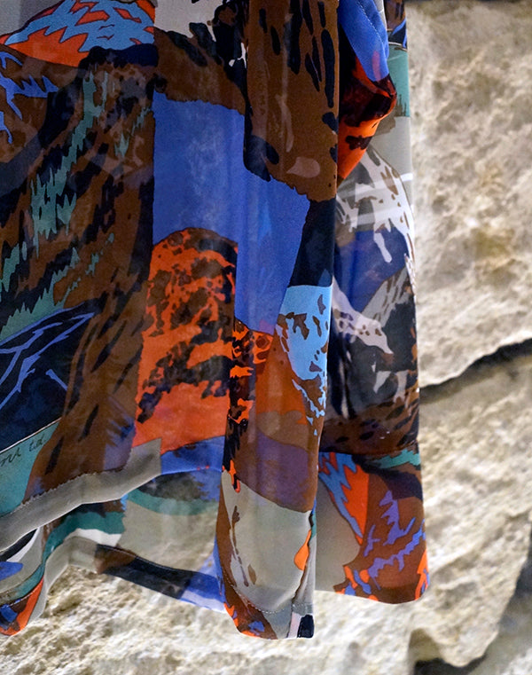 
                  
                    Load image into Gallery viewer, NOMARHYTHM TEXTILE - Chiffon LAND SCAPE Shirt / 311846222004
                  
                