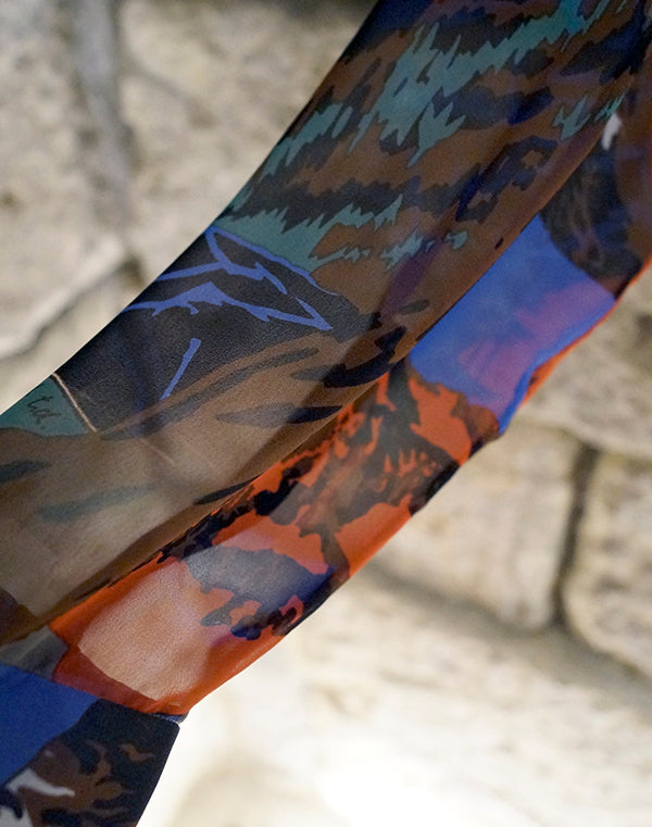 
                  
                    Load image into Gallery viewer, NOMARHYTHM TEXTILE - Chiffon LAND SCAPE Shirt / 311846222004
                  
                