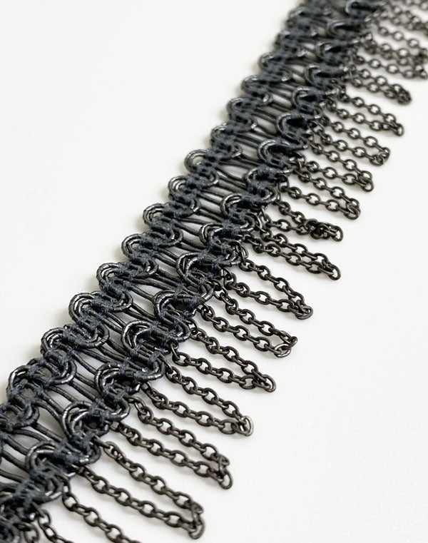 
                  
                    Load image into Gallery viewer, 11-06 / メタリックチェーンフリンジ / 2.5cm巾 / FC-0277
                  
                