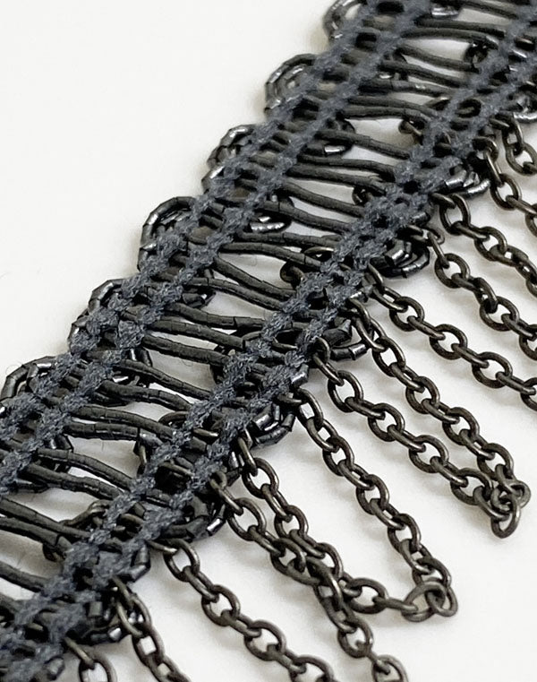 
                  
                    Load image into Gallery viewer, 11-06 / メタリックチェーンフリンジ / 2.5cm巾 / FC-0277
                  
                