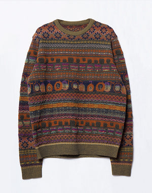 
                  
                    Load image into Gallery viewer, Colourful Mix Jacquard Pullover / KBAF351M
                  
                