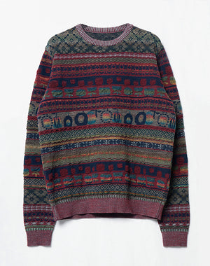 
                  
                    Load image into Gallery viewer, Colourful Mix Jacquard Pullover / KBAF351M
                  
                