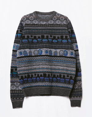 
                  
                    Load image into Gallery viewer, Colourful Mix Jacquard Pullover / KBAF351M
                  
                