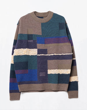 
                  
                    Load image into Gallery viewer, Block Pattern Fancy Pullover / KBAF355M
                  
                